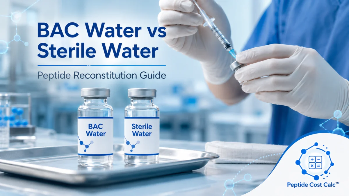 reconstitution solution vs bac water BAC Water vs Sterile Water for Peptide Reconstitution| Peptide CostCalc