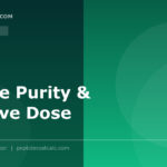 Graph showing how peptide purity percentage affects effective dose calculations