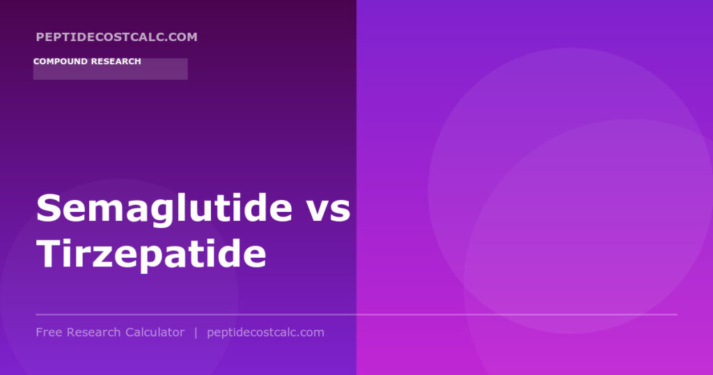 Research comparison between semaglutide and tirzepatide GLP-1 receptor agonists